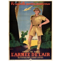 1933 Air Force, L'Armee De L'air Original Vintage Poster