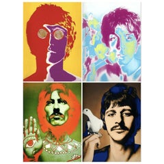 1968 The Beatles by Richard Avedon - Set of 4 Original Vintage Posters
