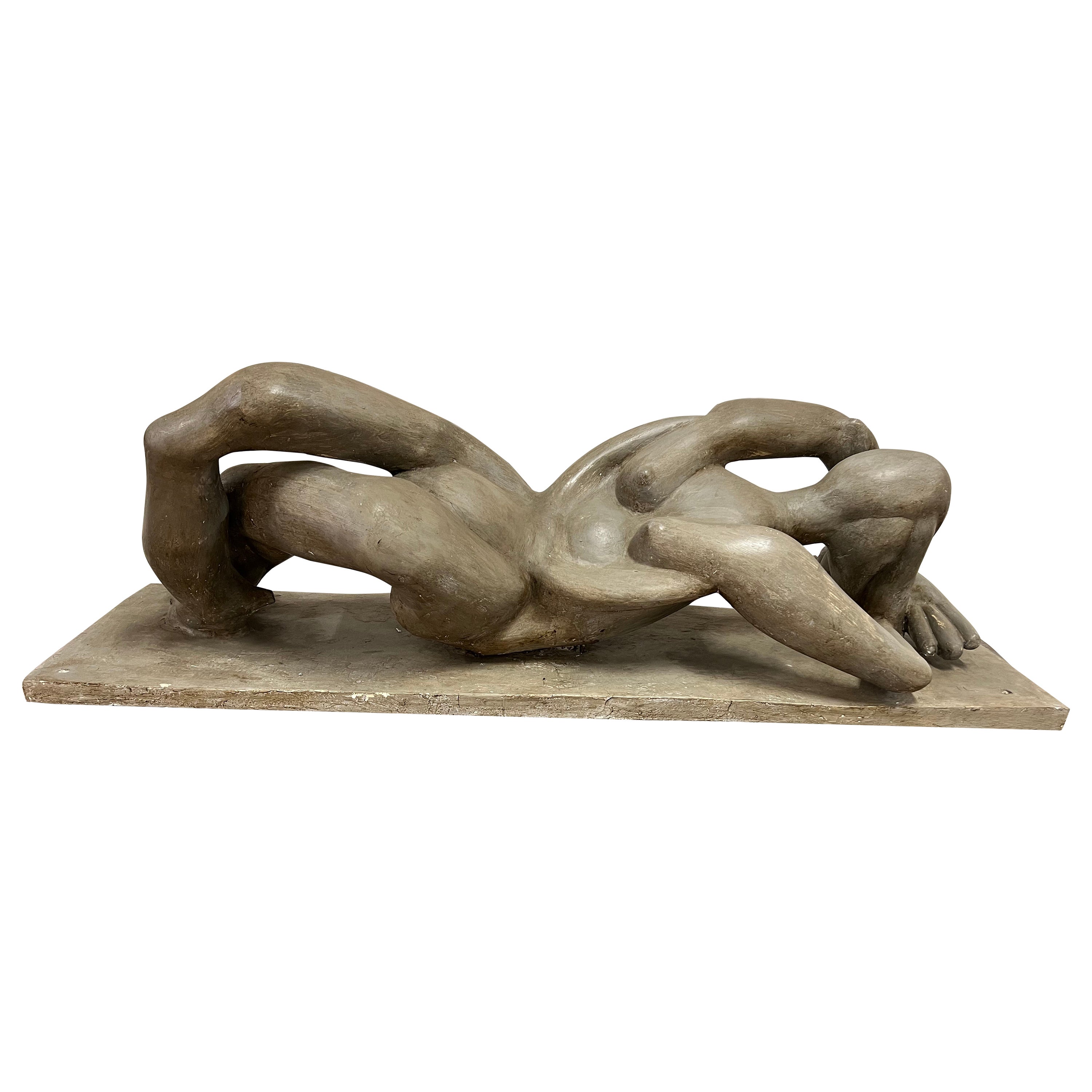 Grande sculpture en plâtre des années 1950