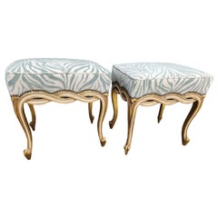 Giltwood and Painted Benches