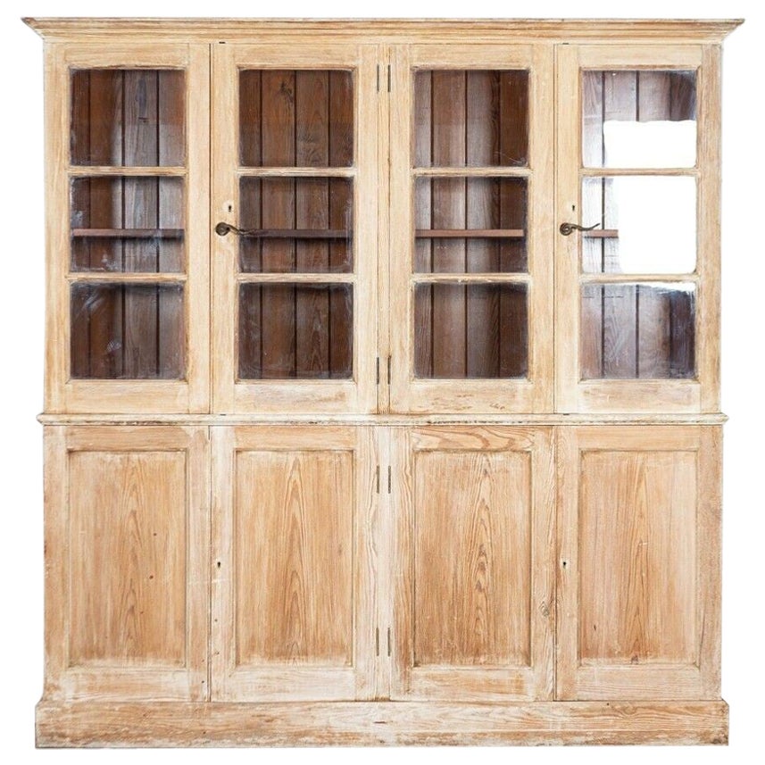 Large English Pine Bookcase Display at 1stDibs pine display