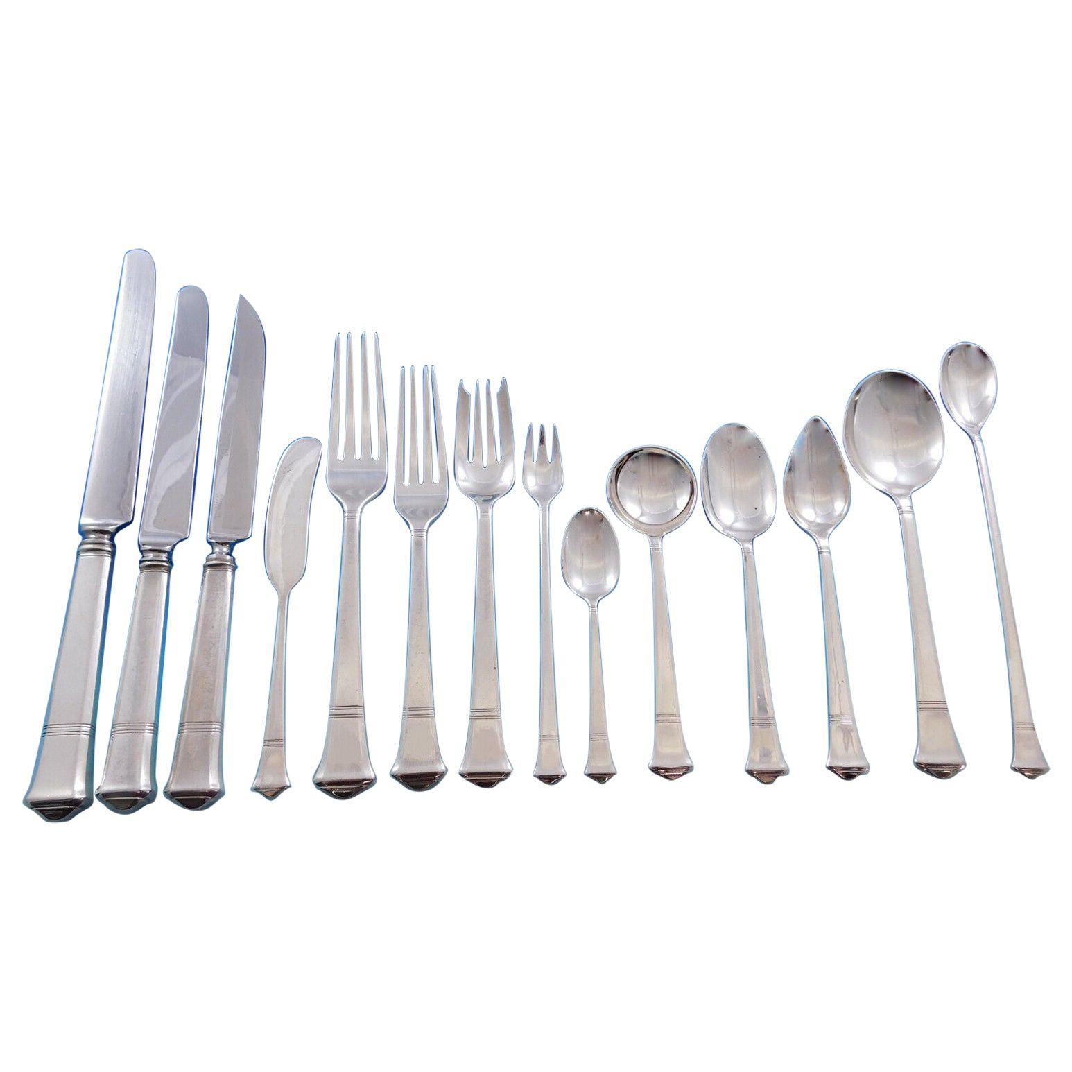 Juego de cubiertos de plata de ley Windham by Tiffany & Co 186 piezas Cena