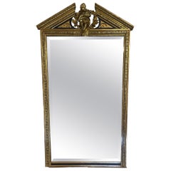 Giltwood Console, over the Mantle or Floor Mirror, Beveled, 19th/20th Century