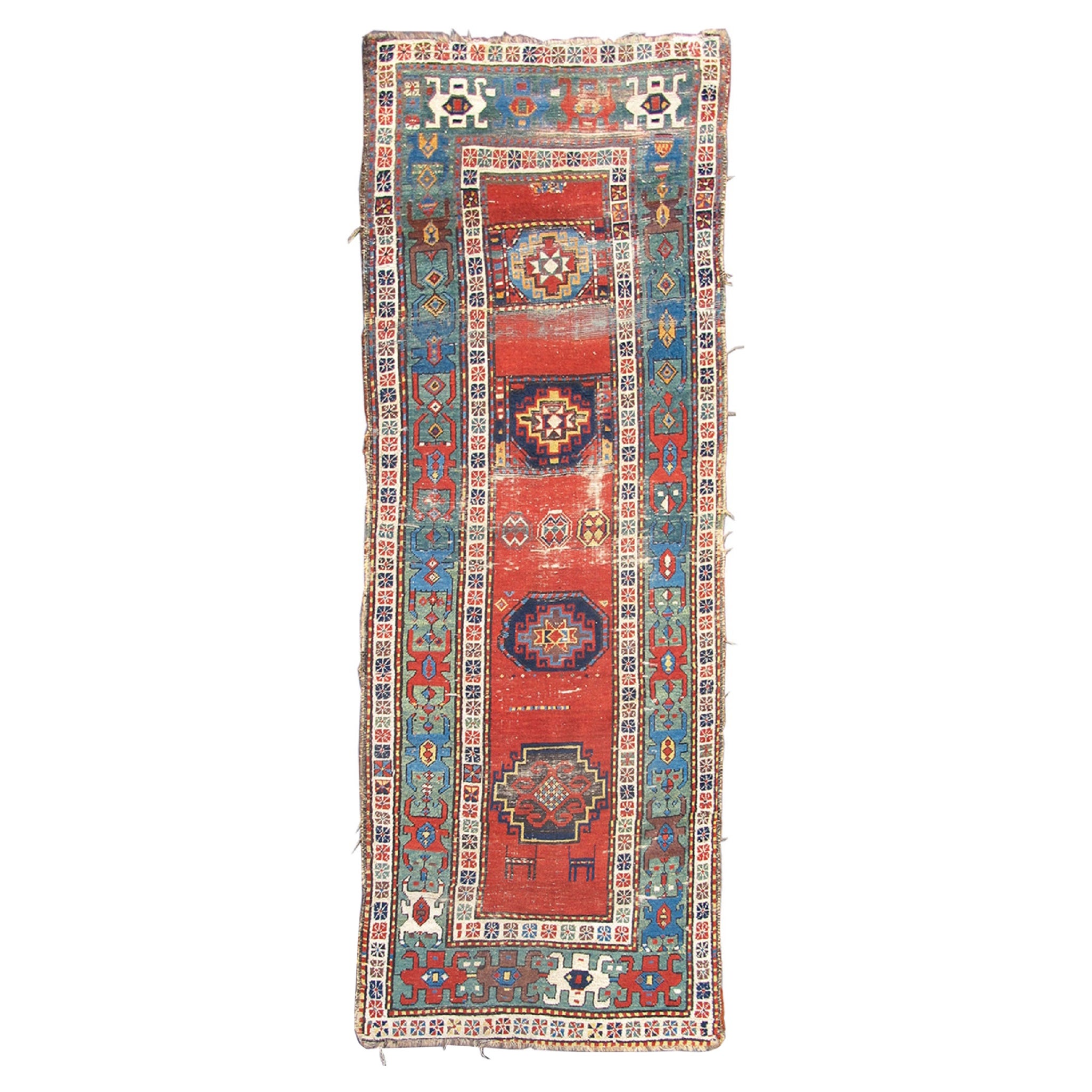 Antique Shahsevan Long Rug, 19th Century For Sale