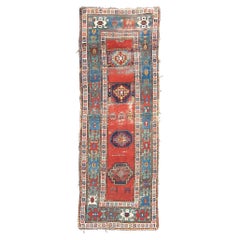 Antiker langer Shahsevan-Teppich, 19. Jahrhundert