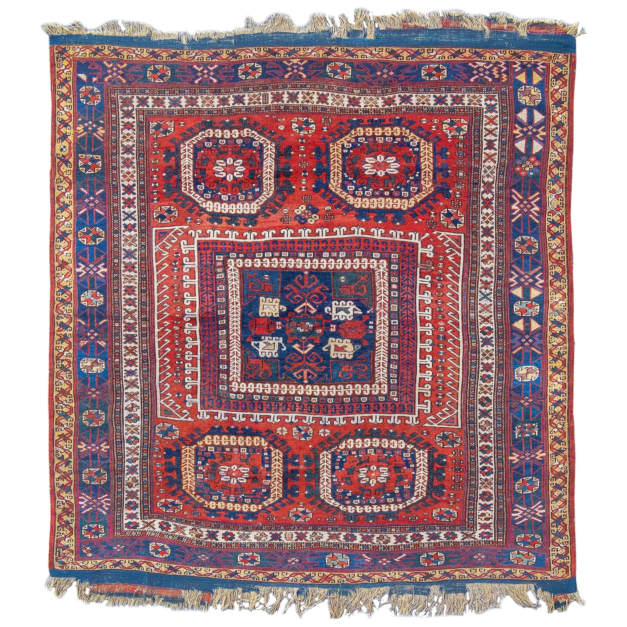Antiker türkischer Bergama-Teppich, 19. Jahrhundert
