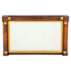 Antique Mantle Mirror, Rosewood and Gilt