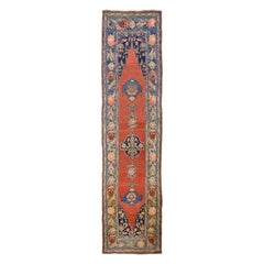 Tapis de couloir persan ancien Bidjar 55159