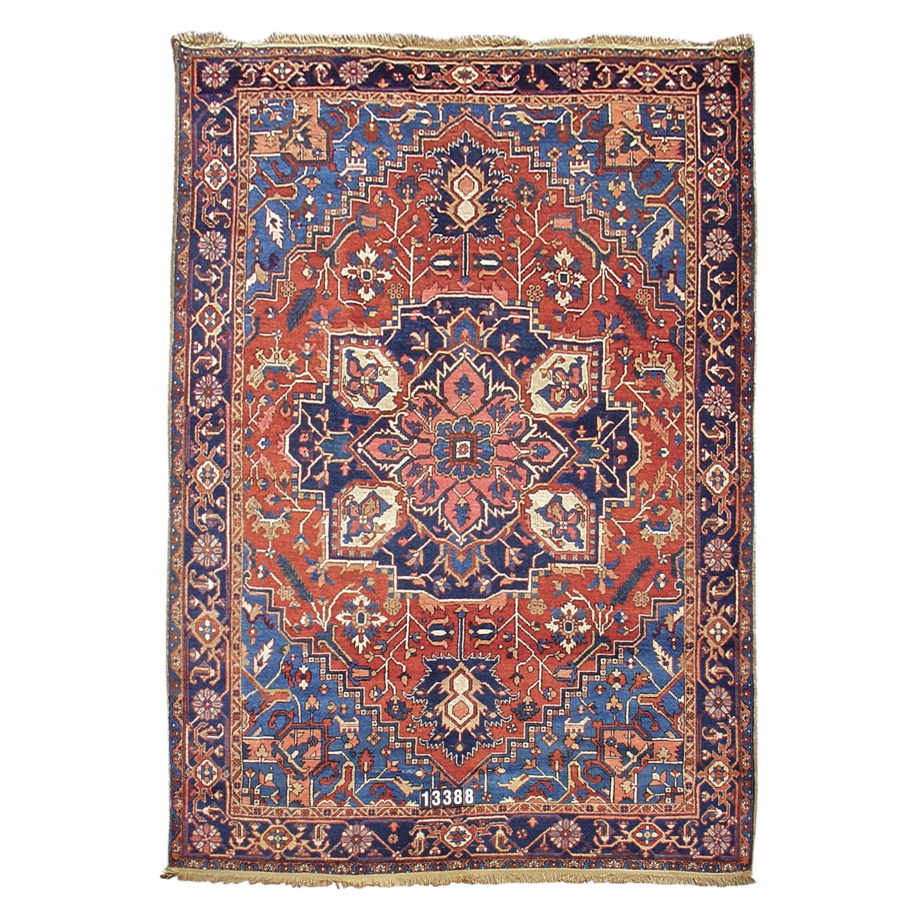 Antique Persian Heriz Rug, Early 20th Century For Sale