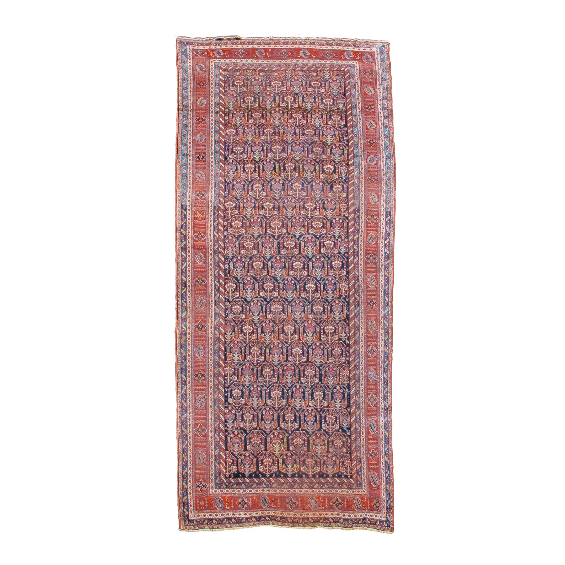 Antique Persian Afshar Long Rug, Late 19th Century For Sale