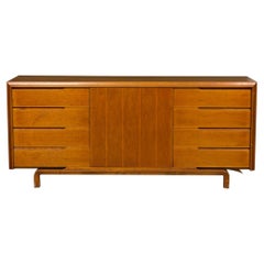 Finnische moderne Sideboard-Kommode aus Birke und Ahorn mit Intarsien von Eero Saarinen