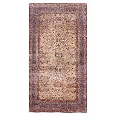 Tapis persan antique Lavar Kirman, 19e siècle