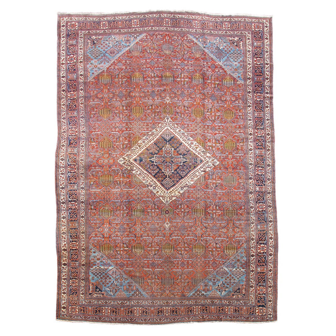 Antiker persischer Joshegan-Teppich, 19. Jahrhundert