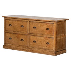 Large English Painted Oak Haberdashery Drawers Counter