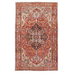 Antique Large Persian Heriz Carpet, Early 20th Century