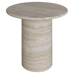 Nude Travertine Voyage Occasional Table I by The Essentialist