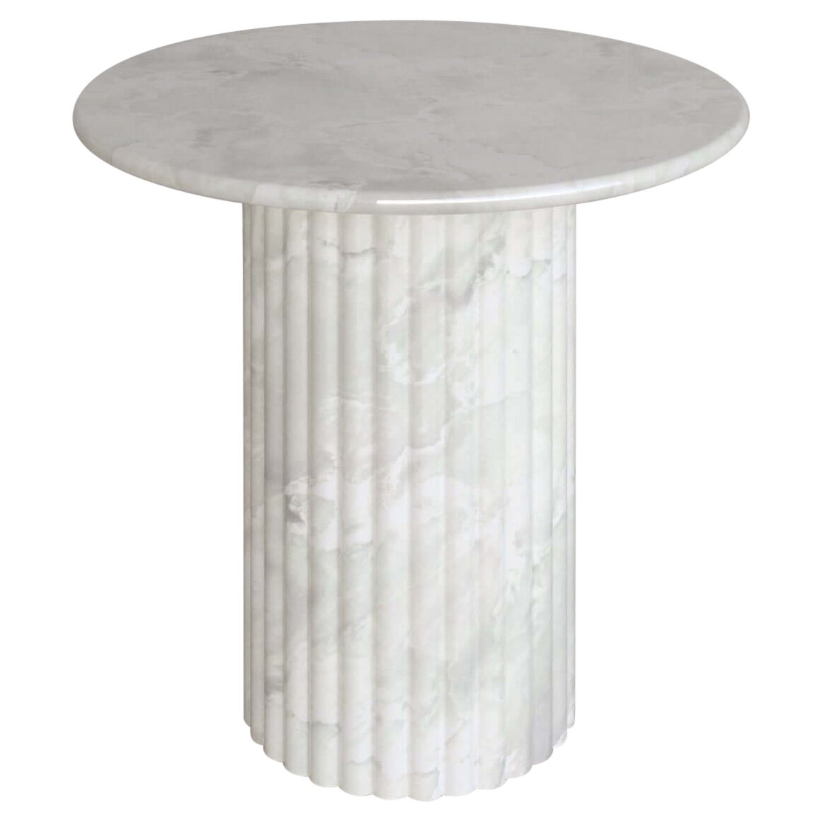 Bianco Onyx Antica Occasional Table by The Essentialist For Sale