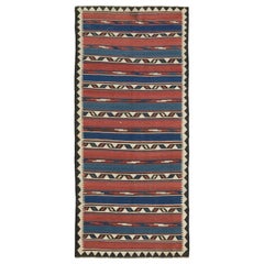 Vintage Caucasian Tribal Shirvan Kilim Rug