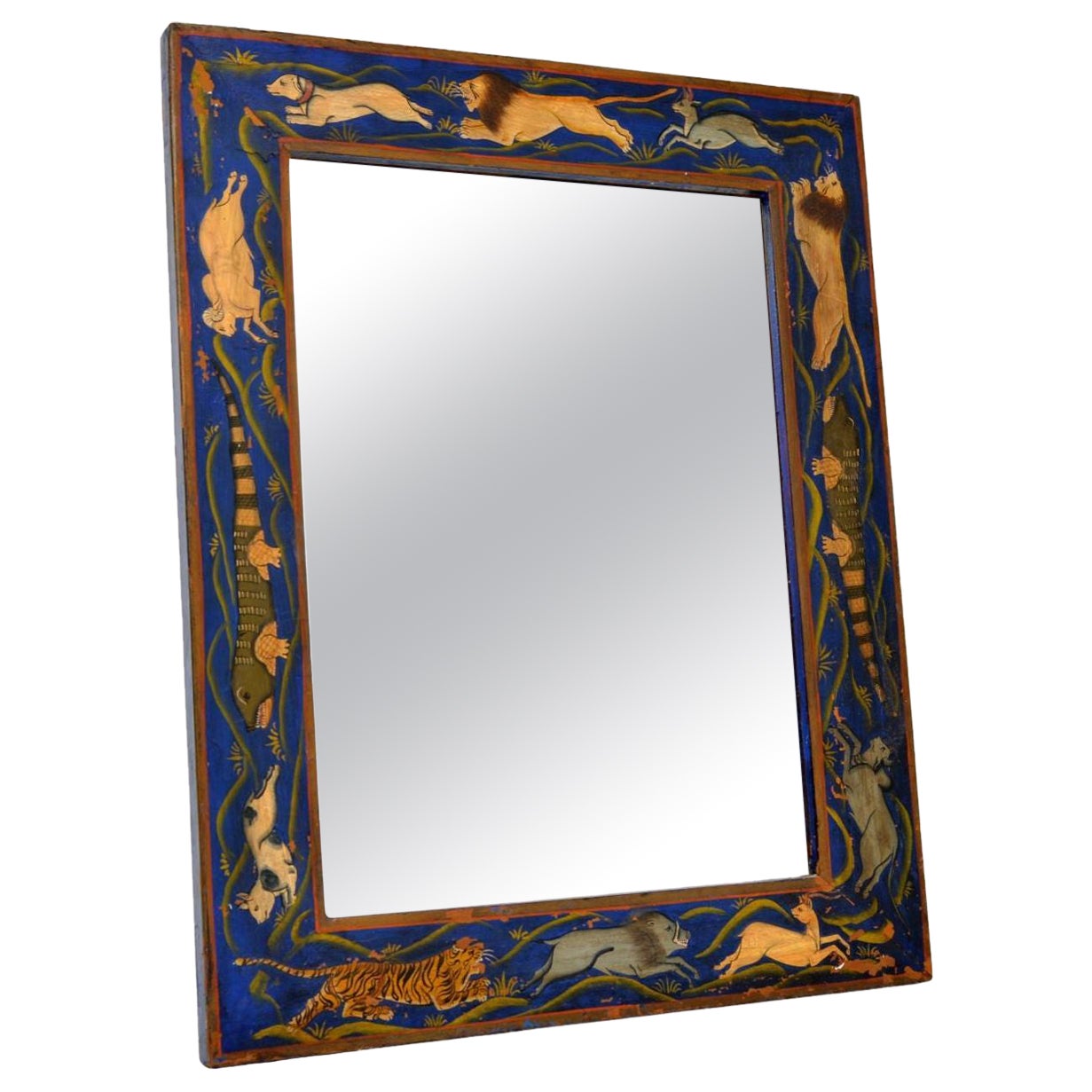 Large Antique Style Decorative Gold Mirror For Sale at 1stDibs large