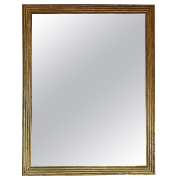 Antique Large Early 19th Century Gilt Overmantle Wall Mirror For Sale