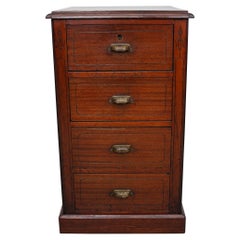 French Art Nouveau Mahogany Apothecary / Filing Cabinet, circa 1900