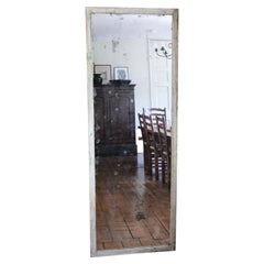 Antique Large Painted Early 20th Century Full Height Tailors Wall Mirror