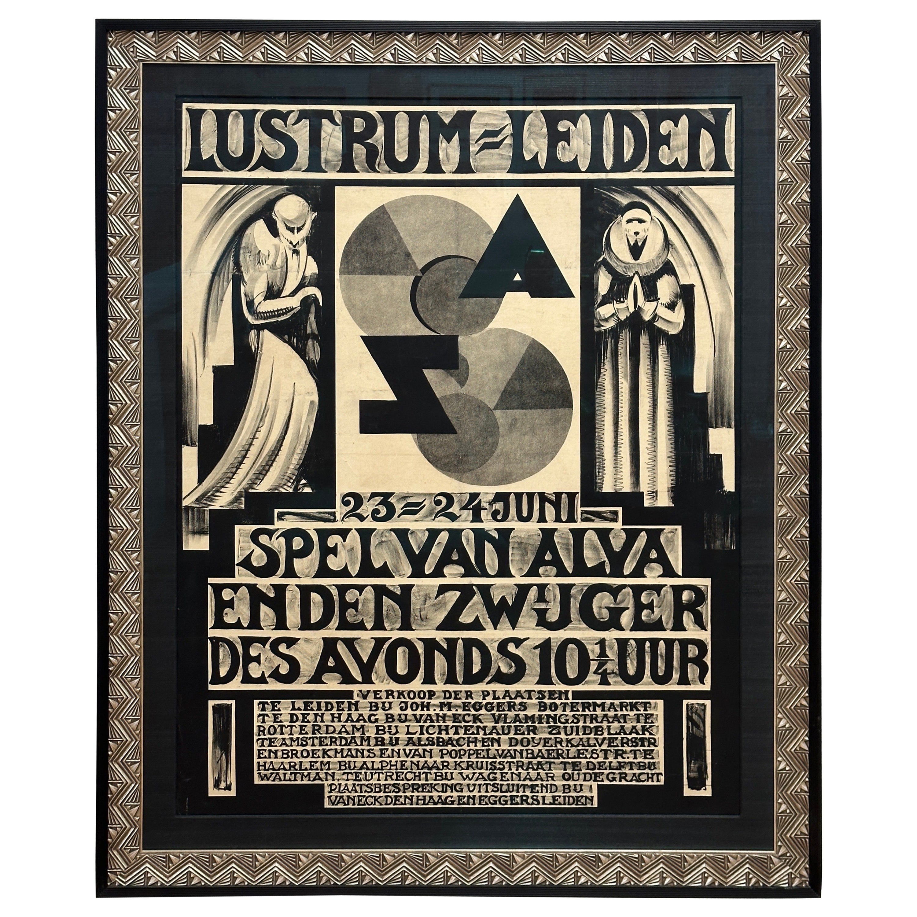 Ludwig Oswald Wenckebach 1924 Dutch Poster for Leiden University For Sale