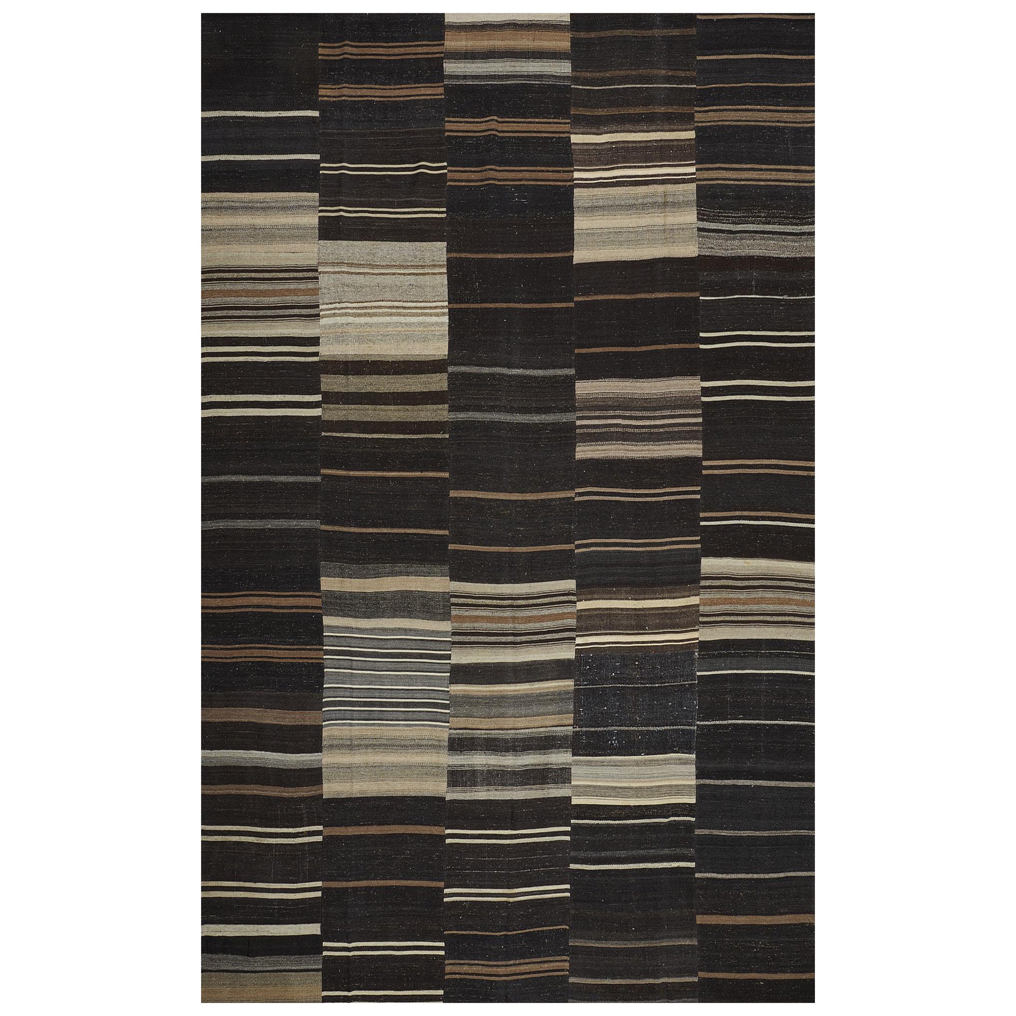 Contemporary Handwoven Wool Flatweave Rug