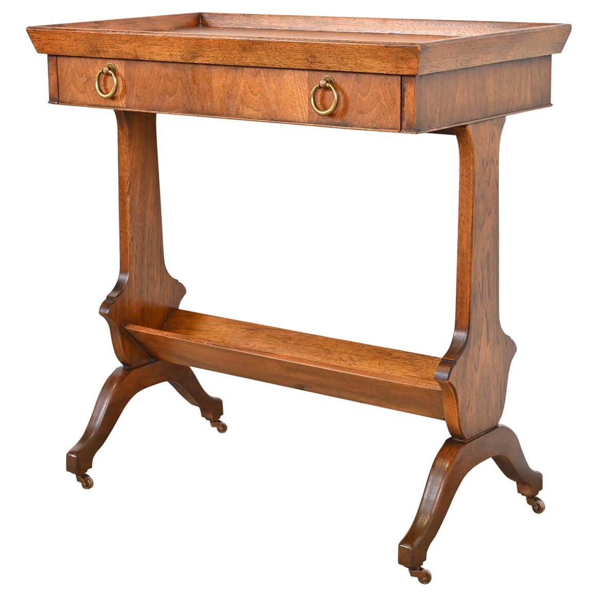 Baker Furniture French Regency Louis XVI Walnut Tea Table or Side Table