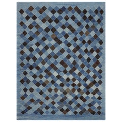 Handwoven Contemporary Flatweave Wool Rug