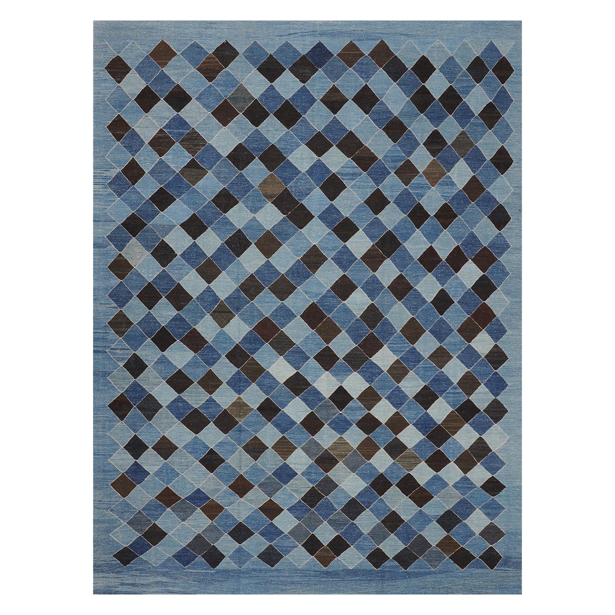 Handwoven Contemporary Flatweave Wool Rug