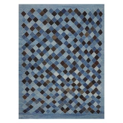 Handwoven Contemporary Flatweave Wool Rug