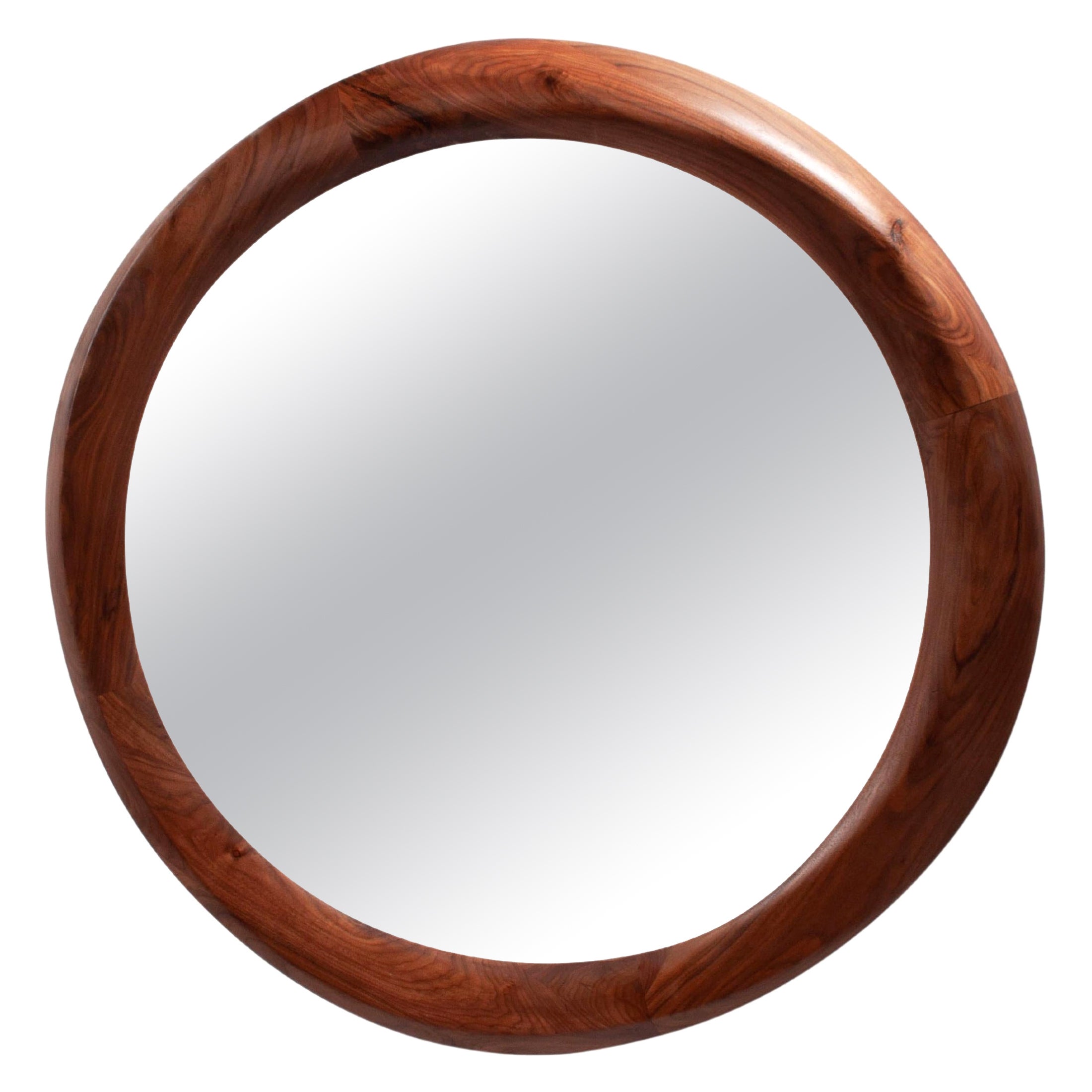 Amorph Contemporary Chiara Mirror Solid Walnut Wood Natural Stain For Sale