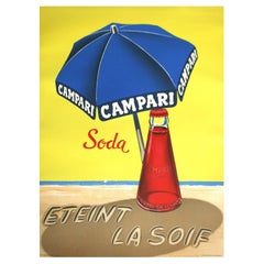 1950 Campari Soda - Eteint La Soif Original Vintage Poster