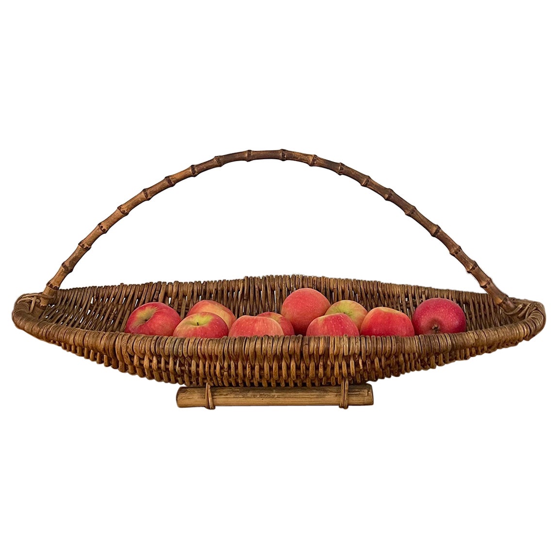 French Wicker & Bamboo Fruit Basket