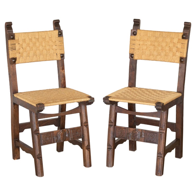 French Woven Rope Chair For Sale at 1stDibs