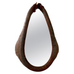 Early 20th Century English Leather Horse Collar Mirror