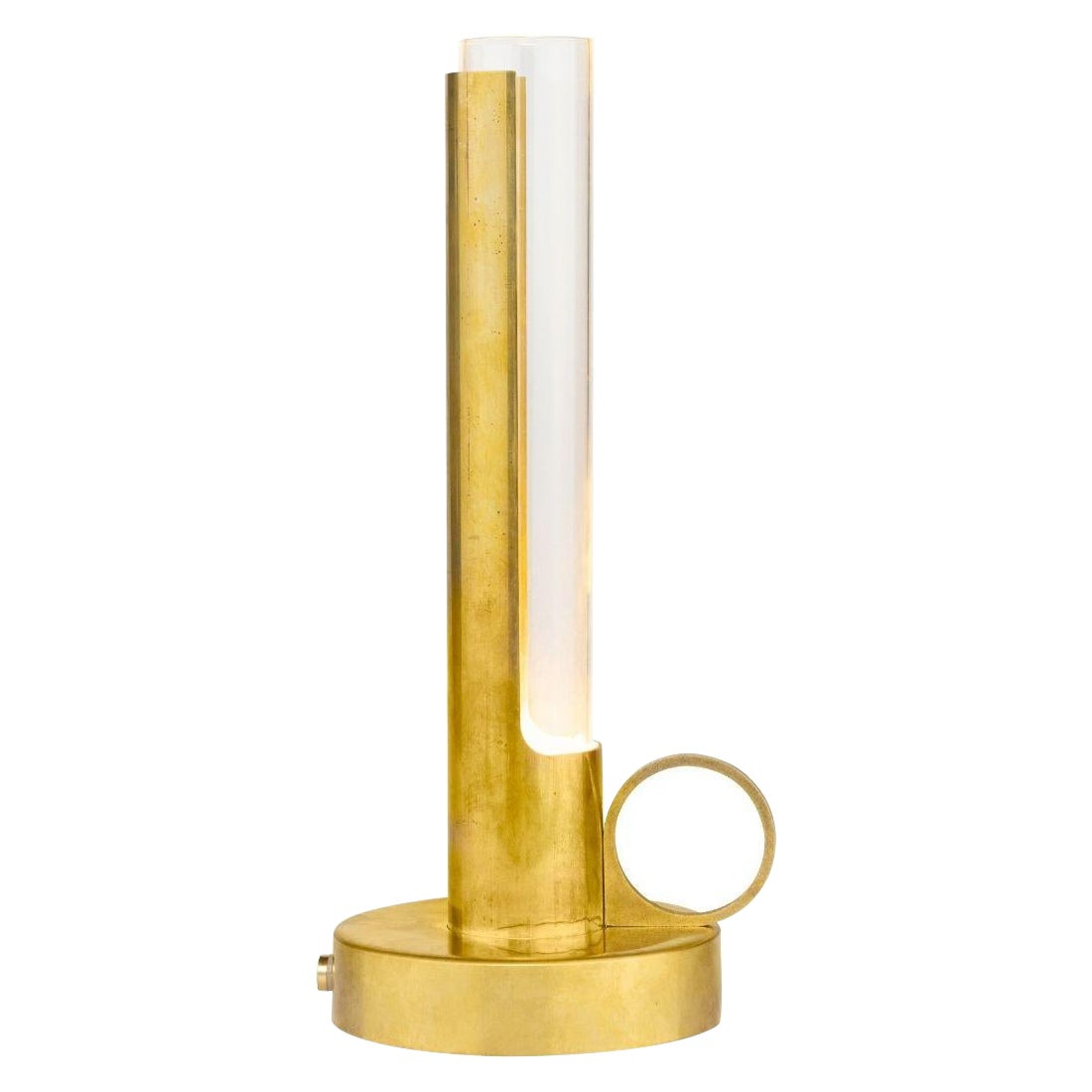 Pierre Sindre 'Visir' Portable Brass and Glass Table Lamp for Örsjö For Sale