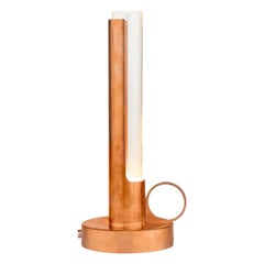 Pierre Sindre 'Visir' Portable Copper and Glass Table Lamp for Örsjö