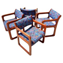 Vintage Postmodern Oak Dining Chairs