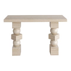 Nude Travertine Sufi Console Table by the Essentialist