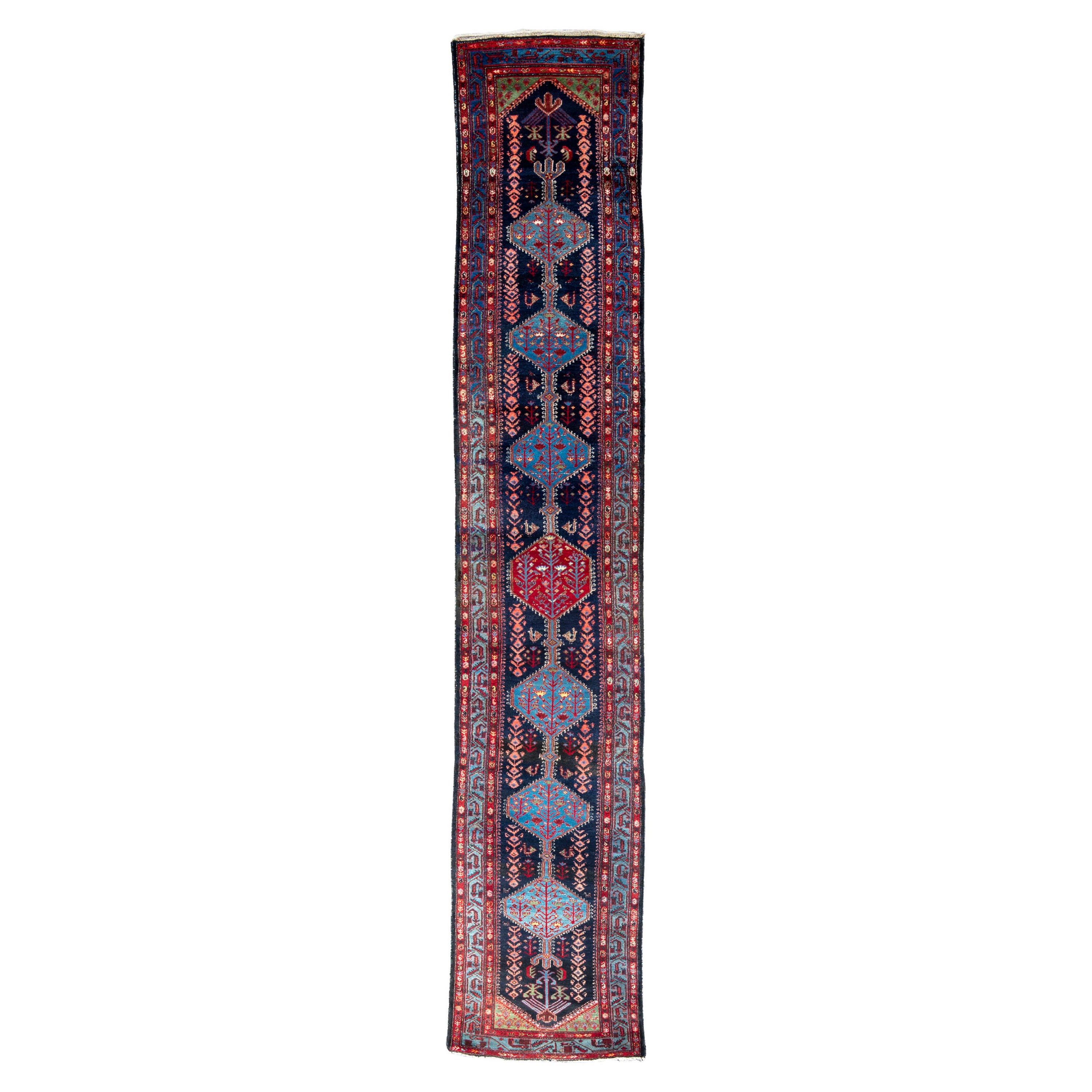 Antique Persian Hamadan Runner, Early 20th Century For Sale