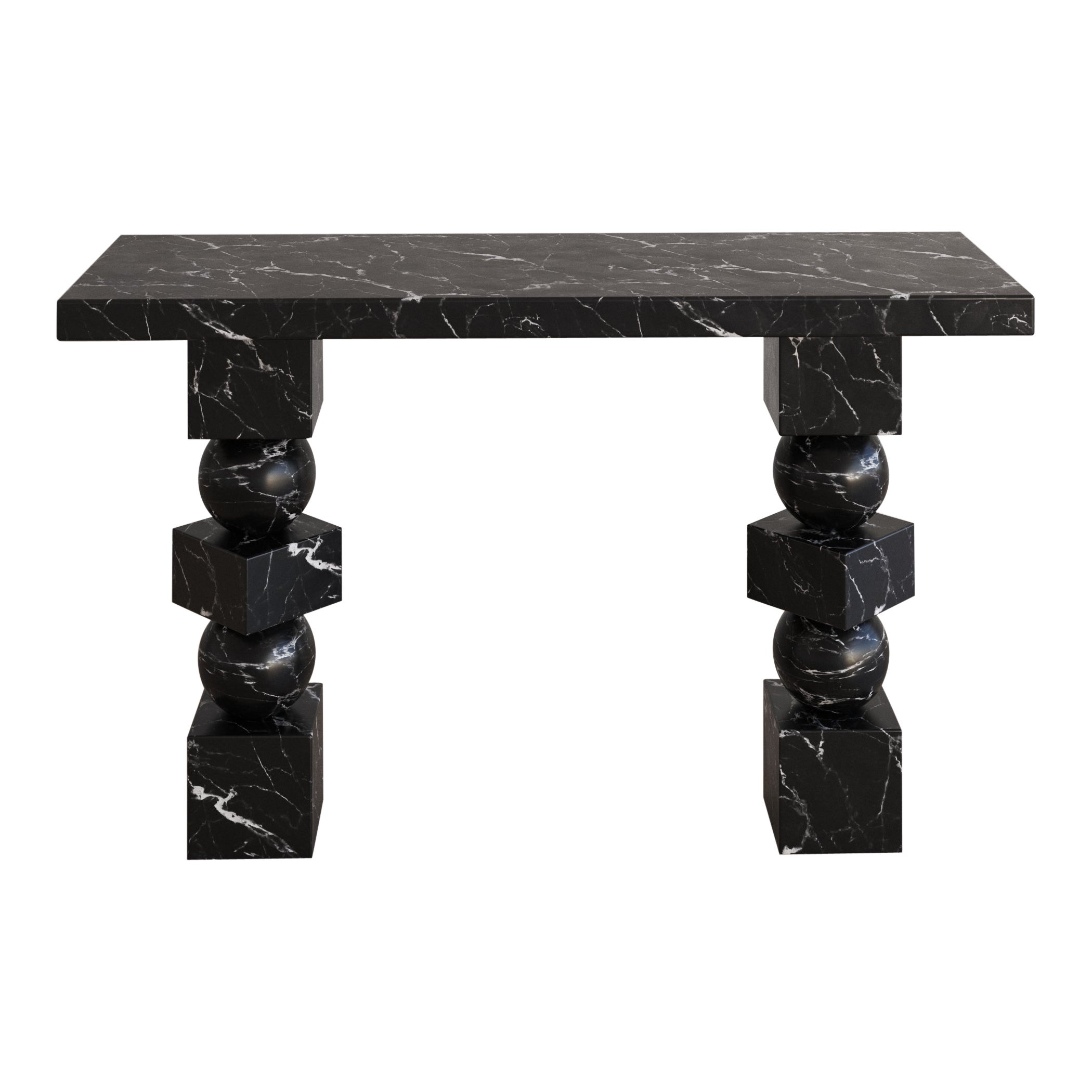 Nero Marquina Sufi Console Table by The Essentialist For Sale
