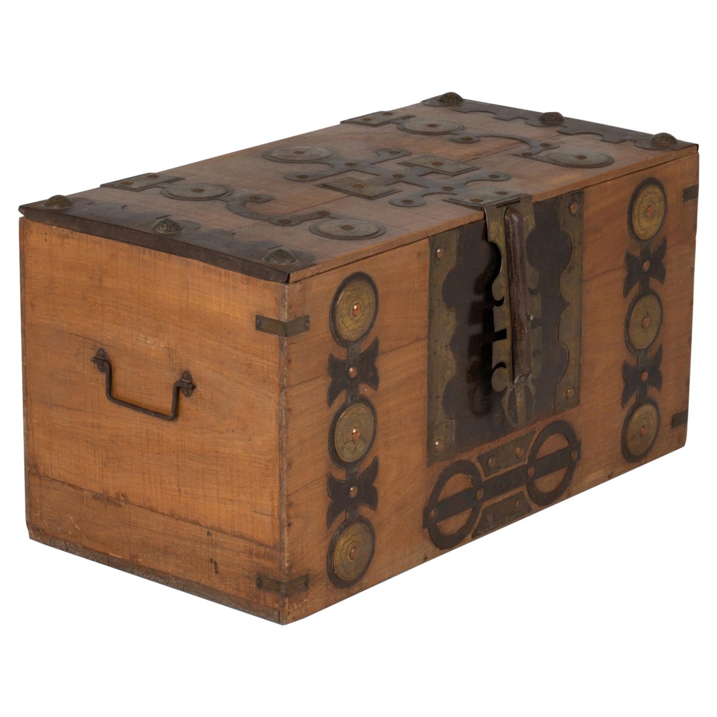 African Style Wooden Chest, 20th Century
