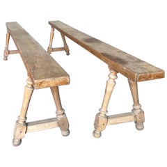 Pair of late 18th- early 19th century French benches 