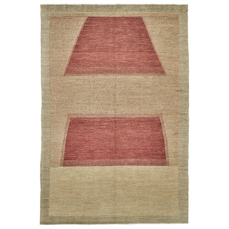 Mehraban Naturfarbener Teppich in zeitgenössischem Design der Mondrian-Kollektion  im Angebot bei 1stDibs