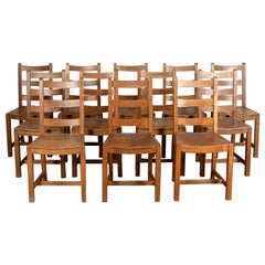 Set of Twelve Heals Dining Chairs