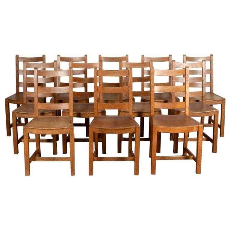 Set of Twelve Heals Dining Chairs For Sale at 1stDibs