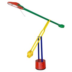 Vintage Stilplast Memphis Desk Lamp 1980s Red, Green, Yellow, Blue