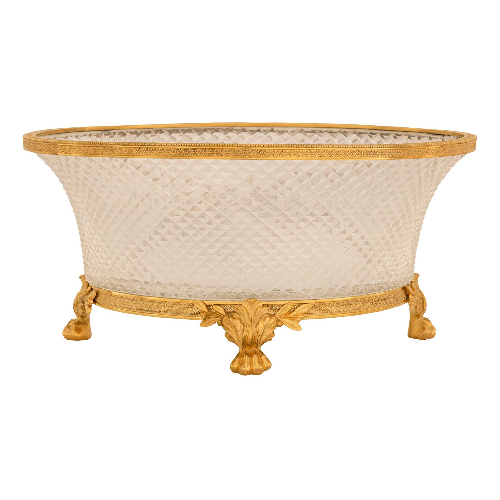 French 19th Century Belle Époque Period Baccarat Crystal and Ormolu Centerpiece For Sale